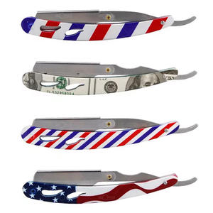 Cuchillo de hoja de acero inoxidable, maquinilla de afeitar recta, corte de barba individual, plegable, fabricado por Zorg internacional - Product Image 4