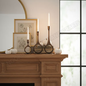 เชิงเทียนโลหะอลูมิเนียมน้ำหนักเบาสไตล์มินิมอลที่ทันสมัยสำหรับห้องนั่งเล่นชิ้นกลางส่งออกจำนวนมาก - Product Image 4