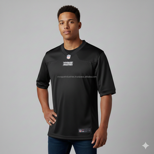 Camiseta Deportiva Transpirable con Estampado Sublimado Personalizado de Camuflaje Americano, Camiseta de Fútbol Americano de Manga Corta para Hombre, Corte Holgado - Product Image 3