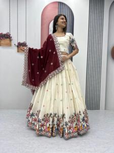 Fourniture en gros Festival Lehenga Choli avec travail de chaîne de broderie Lehenga Choli pakistanais à vendre à l'exportation - Product Image 2