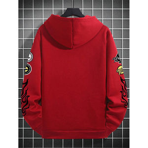 Sudadera con Capucha de Hombre de Alta Calidad, Servicio OEM ODM, Cuello en V, Estilo Hip Hop, Holgada, con Estampado Colorido de Felpa - Product Image 2