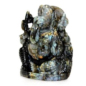 Figurine de Statue sculptée à la main en Labradorite Ganesha de haute qualité - Product Image 4