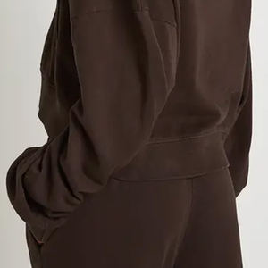 บริการ OEM ออกแบบโลโก้ตามสั่ง เสื้อฮู้ดดี้ผู้หญิงแขนยาวแบบมีซิป / ราคาขายส่ง 2026 สไตล์ลำลองและทันสมัย - Product Image 6