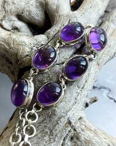 เครื่องประดับคริสตัลชุบเงินอเมทิสต์ธรรมชาติที่ทันสมัย - Product Image 2