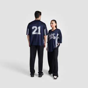 Conjunto Deportivo Juvenil Azul Marino, Transpirable, de Poliéster, Talla XL, Camiseta y Pantalones con Estampado por Sublimación de Alta Calidad, con Número en Blanco - Product Image 1