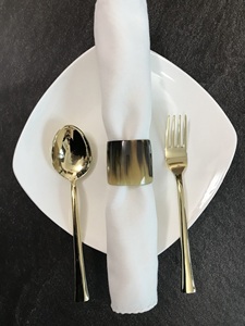 Porte-serviettes en corne de buffle, forme ronde, porte-serviettes pour hôtels de luxe, restaurants et tables de mariage, haute qualité - Product Image 5