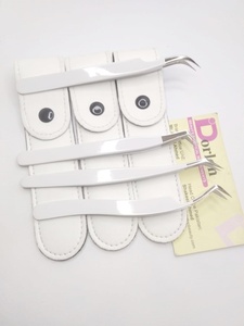 Pince à épiler professionnelle japonaise en acier inoxydable antistatique incurvée pour faux cils - Product Image 5