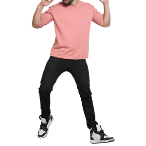 T-shirt pour homme en coton 100% léger, surdimensionné, coupe ample, personnalisable, blanc, pour un confort élégant - Product Image 4