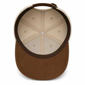 Gorra de Béisbol Deportiva de Algodón Bicolor con Bordado 3D Personalizado, Color Beige y Marrón Premium, 6 Paneles, Corona Curva con Logotipo - Product Image 5