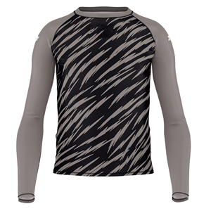Men's <b>Long</b> <b>Sleeve</b> Rush Guard Stretch Fitness Quick Dry Short <b>Sleeve</b> Rash Guard Swim Wear Rash Guard <b>Black</b> Sublimated Arms - Product Image 3