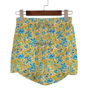 Pantalones Cortos de Algodón de Lujo con Estampado a Mano, Cintura Elástica con Cordón, Ropa Casual de Verano para Mujer, Ideal para Vacaciones en la Playa - Product Image 3