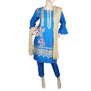 Traje de 3 Piezas Bordado para Mujer - Azul Rey - Product Image 3
