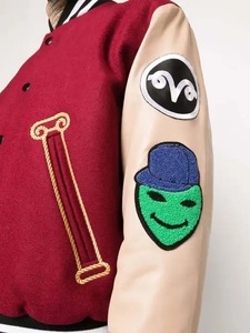 Retro Vintageผู้ชายปักโลโก้Lettermanแจ็คเก็ตผู้ผลิตเบสบอลBomberหนังแจ็คเก็ต - Product Image 4