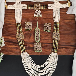 Bijoux de créateur Antique, Design mehdi, belle tenue de fête, grappe de perles, ensemble de collier Long Antique, ensembles de bijoux - Product Image 1