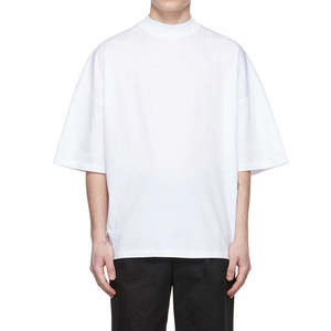 เสื้อยืดผ้าฝ้ายเฮฟวี่เวท100% สำหรับผู้ชายเสื้อคอกลมไหล่ไหล่ตกสไตล์สตรีทไซส์ใหญ่พิเศษ - Product Image 2
