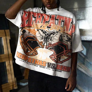 Fabricant de t-shirt vintage T-shirt court personnalisé Boxy 100% coton surdimensionné imprimé graphique Slim Fit Acid Stone Wash T-shirt hommes - Product Image 1