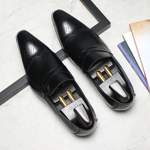 Chaussures habillées en cuir de vachette véritable pour hommes, chaussures de travail formelles, semelle confortable pour un usage prolongé au bureau, chaussures de travail pour hommes - Product Image 4