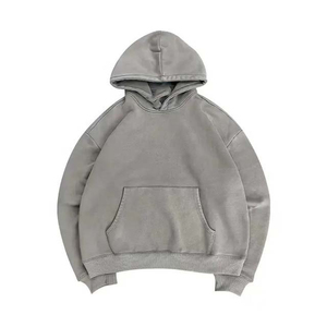 Cotton blended Wholesale Men Acid Wash Hoodie / Hot Sale Streetwear Custom Made Men Acid Wash Hoodies - Product Image 1