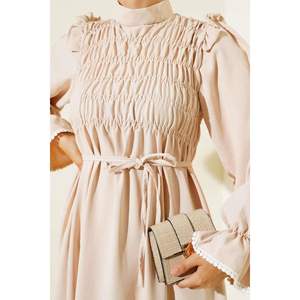 Gipel ชุดลำลองสีเบจผูกเชือกรายละเอียด - Product Image 1