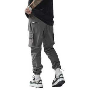 Pantalones Deportivos de Algodón para Hombre, Estilo Urbano, Cintura Elástica, Hip Hop, Lisos, Tejido, Tallas Grandes, Tipo Cargo - Product Image 1
