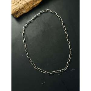 Navajo 14K 18K Gold Plated Rhodium Plated Geometric Shape Sterling Silver Paperclip <b>Chain</b> <b>Necklace</b> Religious Style Perfect Gift - Product Image 3