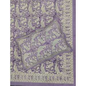 Classic Style Percale Cotton King-Size Double Bedsheet with Pillow Covers 3pcs <b>Set</b> <b>Comforter</b> with Plant Pattern for Home Use - Product Image 1