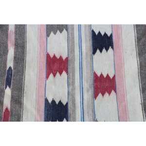 Alfombra Turca Vintage, Alfombra Pequeña de 1.8x2.9 pies, Alfombra de Lana con Diseño de Parches Rojos y Azules - Product Image 5