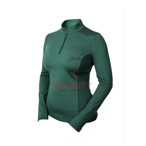 Top absorbente elegante transpirable ligero tendencia ecuestre humedad tela elástica camisa de equitación tops atléticos - Product Image 4