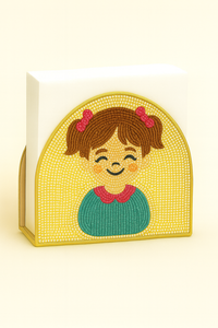 100% calidad de exportación nuevo servilletero con cuentas coloridas con diseño de Niño sonriente soporte de tejido bordado para decoración de mesa de comedor - Product Image 5