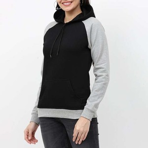 Sweat-shirt à capuche pour femme en gros, hiver, automne, polaire chaud, streetwear, OEM, haute qualité, logo personnalisé, deux couleurs, 100% coton - Product Image 4