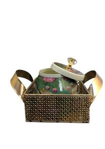 Elegante tarro de metal robusto con tapa segura diseñado para decoración del hogar y cubierta de almacenamiento de alimentos secos Estilos Contenedor de condimentos - Product Image 2