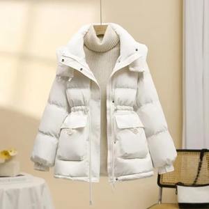 Veste de canard blanc d'hiver pour femmes nouveau manteau bouffant Glacier Gem à la mode matériau en tissu de Style Bomber mi-long - Product Image 2