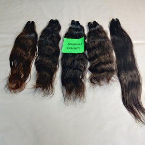 Extensiones de Cabello Humano Virgen Remy Natural Indio sin Químicos para Mujeres Negras, Ondulado, Tejido a Máquina, Doble Trama 10-32 - Product Image 5