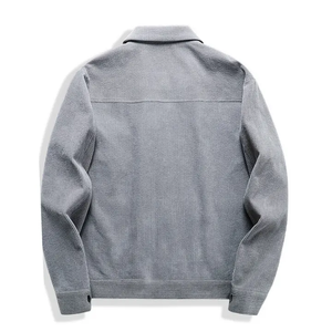 Chaqueta Bomber de Pana con Cremallera y Forro de Lana Transpirable, con Ribete de Piel de Oveja, para Hombre, de Alta Calidad, Talla Grande, Estilo Urbano - Product Image 2