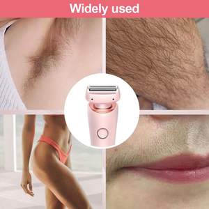 Depiladora Eléctrica Inalámbrica 2 en 1 para Mujer, Afeitadora de Doble Cuchilla para Uso en Seco y Húmedo, Resistente al Agua IPX7, para Piernas, Brazos, Axilas y Área del Bikini, Lavable - Product Image 4