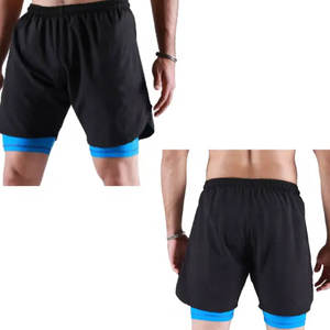 2024 hommes High Street toile Compression Shorts meilleure vente en gros prix solide Logo personnalisé poches Fitness - Product Image 4