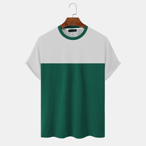 เสื้อยืดลำลองผู้ชาย ผ้าฝ้ายหนานุ่ม ทรงหลวม แขนสั้น คอกลม เสื้อผ้าลำลองทันสมัยสำหรับทุกวัน เสื้อยืดผู้ชายน้ำหนักเบา ผ้าฝ้ายนุ่ม - Product Image 1
