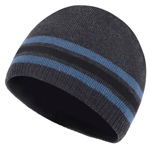 Chapeau d'hiver personnalisé avec logo de marque, unisexe, couleur unie, bonnet en tricot à revers - Product Image 5