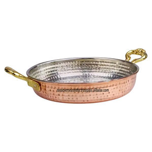 Kadai de cobre de lujo de alta demanda con mango, Apto para lavavajillas moderno, cocina diaria, precio razonable para Pakoras Curries - Product Image 2
