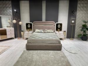 ชุดห้องนอนขนาดคิงไซส์ที่ทันสมัยหรูหราพร้อมที่เก็บของมีเฟอร์นิเจอร์ทันสมัยสำหรับบ้านวิลล่าโรงแรมหรือห้องนั่งเล่น - Product Image 5