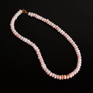 Vente en gros de perles à facettes de melon de couleur rose Collier de perles Rondelle de melon de coco avec fermoir en argent sterling Articles en vrac de bijoux de mode - Product Image 5