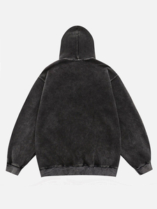 Sudaderas con capucha personalizadas al por mayor, de invierno, estilo vintage, de forro polar sólido, 100% algodón, de peso pesado, ecológicas, transpirables, cortavientos, con cremallera. - Product Image 2