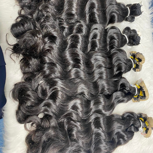 Vierge naturelle 100% cheveux humains vietnamiens bruts Double dessiné soyeux droit ruban dans les extensions vente chaude cheveux ondulés naturels - Product Image 1