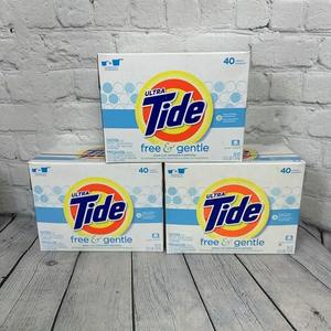 Détergent à lessive en poudre Tide Free & Gentle Sans parfum, efficace contre les taches, doux pour les tissus - Product Image 4