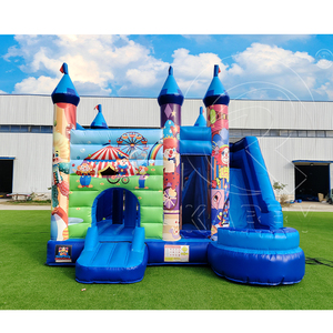 สนามเด็กเล่นเป่าลมธีมตัวตลกพร้อมสไลเดอร์ วัสดุ PVC บ้านลมเด็กขนาดใหญ่สำหรับจัดงานปาร์ตี้ให้เช่า - Product Image 5