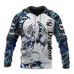 เสื้อฮู้ดโพลีเอสเตอร์สำหรับผู้ชายพิมพ์ลายผ้าฟลีซพิมพ์ซับลิเมชัน - Product Image 2