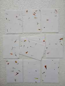 Aster Flower Petal Handmade Papers Sheets Suitable for Wedding Card Designers and Paper Stores for Resale in <b>Size</b> 5*7 Inches - Product Image 2