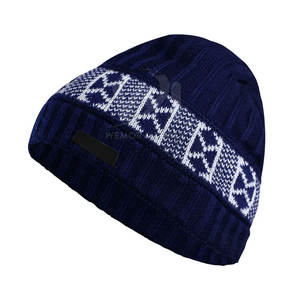 Hot Selling Low MOQ Custom Made Design Different Color Acrylic <b>Wool</b> <b>Beanies</b> Durable Material Lightweight Jacquard <b>Beanies</b> Hat - Product Image 4