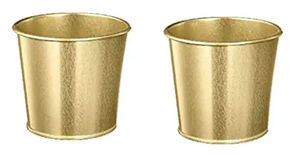 Handcrafted Gold Plated Finish Glossy <b>Metal</b> Planters <b>Basket</b> Design for Home & Garden Decoration Simple Design at Eco-Friendly - Product Image 2