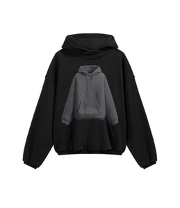 Sudadera con capucha de invierno con forro polar de algodón 100% personalizada para hombre, ropa de calle informal, Sudadera con capucha, 2 uds., diseño de bolsillo, transpirable, secado rápido - Product Image 1